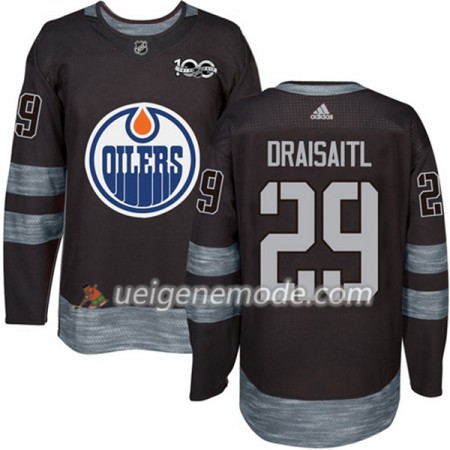 Herren Eishockey Edmonton Oilers Trikot Leon Draisaitl 29 1917-2017 100th Anniversary Adidas Schwarz Authentic